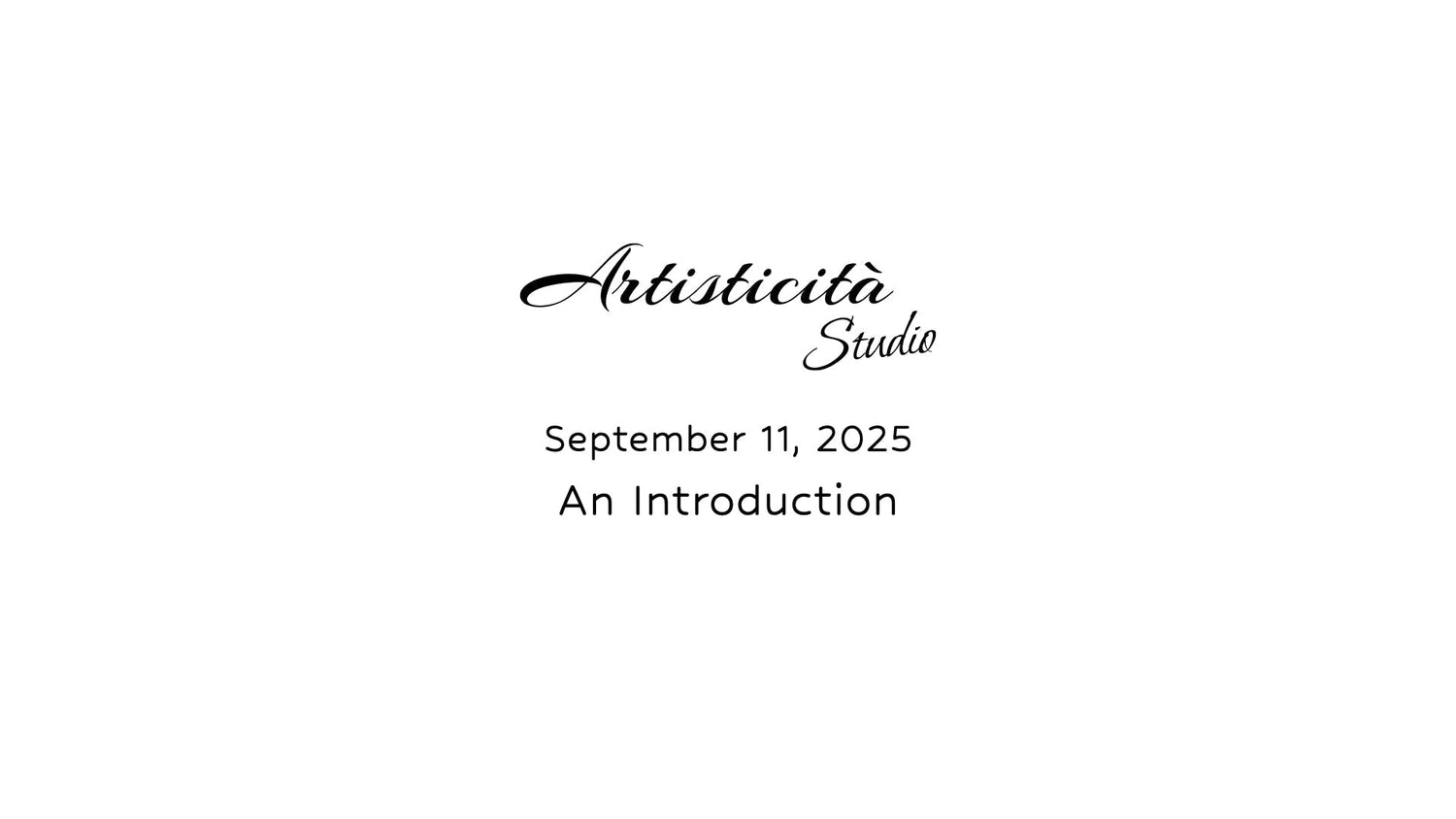 Artisticità Studio - An Introduction