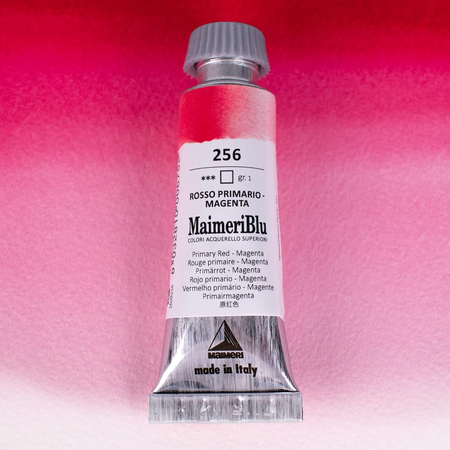 MaimeriBlu 12ml Single-Pigment Watercolor Paint - Primary Red - Magenta PV19 Professional Watercolor Paint - Lightfast and Transparent Watercolor Paint Tube for Artists