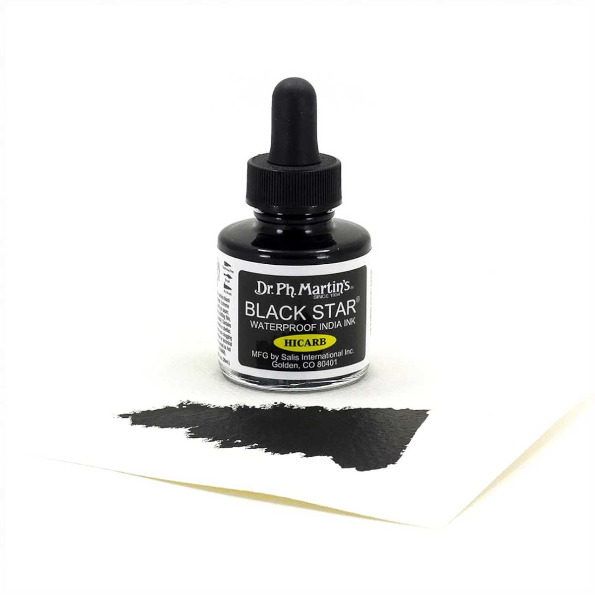 Dr. Ph. Martin's Black Star India (Hi-Carb) Ink Bottle