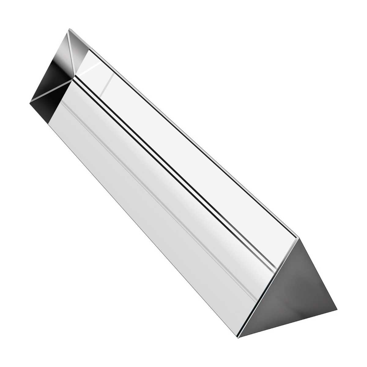 Amlong Crystal 6 inch Optical Glass Triangular Prism for Teaching Light Spectrum Physics and Photo Photography Prism, 150mm
