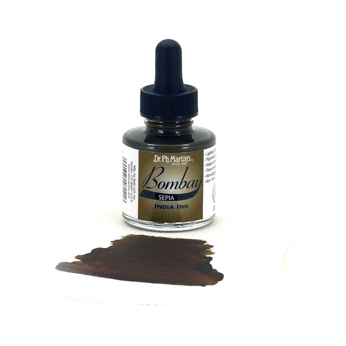 Dr. Ph. Martin's Bombay India Ink, 1.0 oz, Sepia