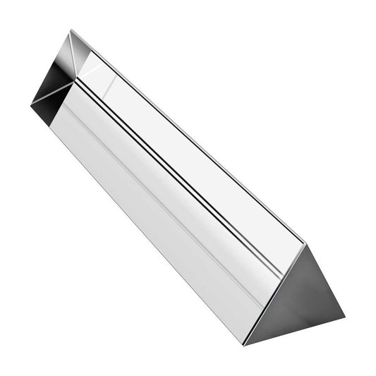 Amlong Crystal 6 inch Optical Glass Triangular Prism for Teaching Light Spectrum Physics and Photo Photography Prism, 150mm